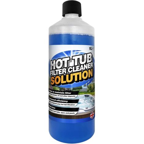 2 x 1 Litre Hot Tub Spa & Pool Filter Cartridge Cleaner
