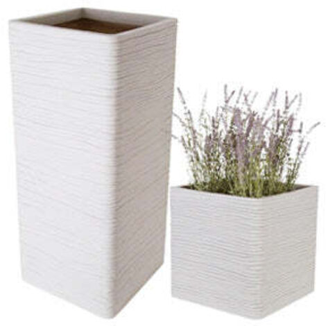 1 x Amalfi Square (30cm) Stone Effect Planters Ideal For Home & Gardens