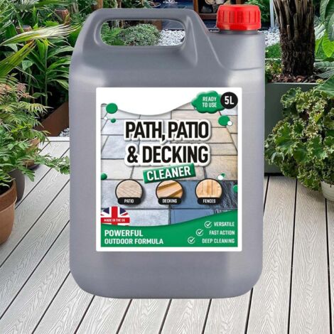 4 x 5L Patio & Decking Cleaner Removes Dirt, Grime & Stains Ready To Use