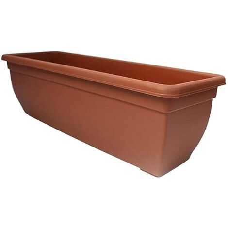 4 x Black Bell Pot Trough Rectangular Winchester Plastic Plant Pots