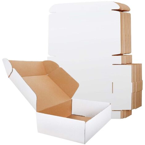 20 x 5x4x3" White Die Cut Postal Shipping Boxes