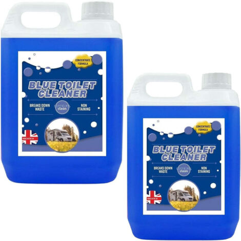 2 x 5 Litre Blue Toilet Rinse Disinfectant For Caravans, Motorhome & Portable Toilets