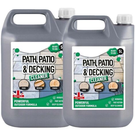 2 x 5L Patio & Decking Cleaner Removes Dirt, Grime & Stains Ready To Use