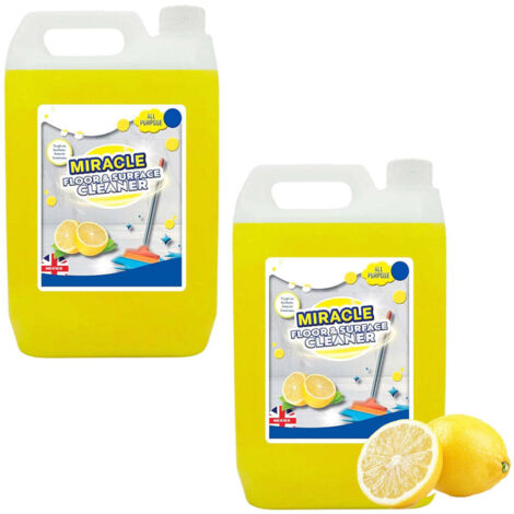 2 x 2.5 Litre Concentrated Lemon Floor Cleaner Ideal For All Surfaces