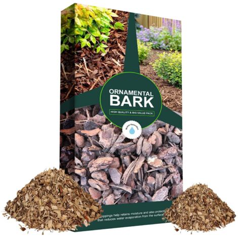 2 x 60 Litres Ornamental Bark For Decorative & Landscape Gardening & Paths