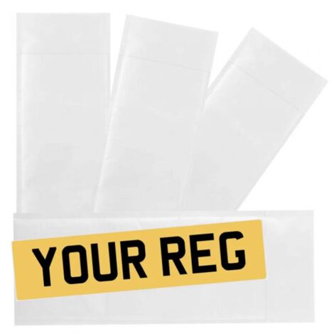 25 x White Padded Bubble Lined 535mmx180mm Number Plate Envelopes