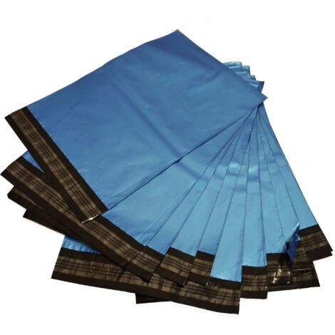 100 x 8.5x14" (216x350mm) Blue Metallic Strong Plastic Postage Poly Mailing Bags Medium