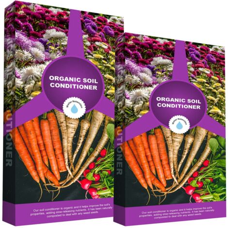 2 x 60L Organic Garden Outdoor Soil Conditioner Compost Soil Bags