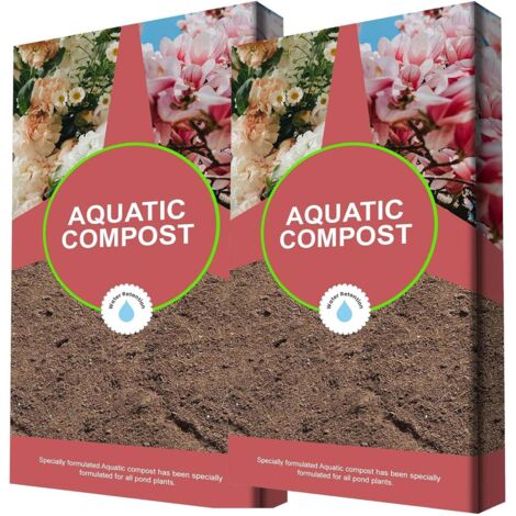 2 x 20L Aquatic Compost Nutrient-Rich Feed Soil With Loam & Grit