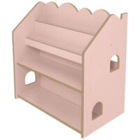 Meowbaby Bibliothèque Rose Montessori avec étagère en bois - Cloudy