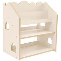Meowbaby Bibliothèque Beige Montessori avec étagère en bois - Cloudy
