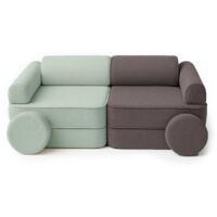 Canapé modulable enfant 8 éléments bicolore