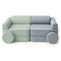 Canapé modulable enfant 8 éléments bicolore