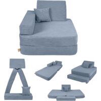Angelove Fauteuil pliant pour enfant à partir de 1 an et matelas de jeu - Turquoise