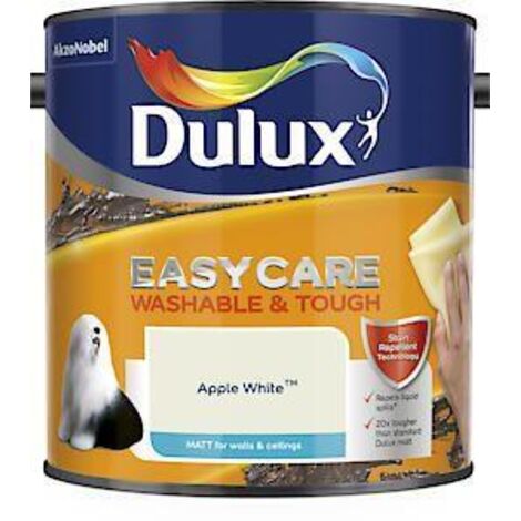 Dulux Easycare Washable & Tough Matt Emulsion Paint - 2.5L - Apple White