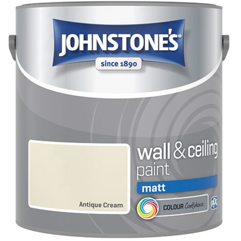 Johnstone's Interior Wall & Ceiling Paint Matt Antique Cream 2.5ltr