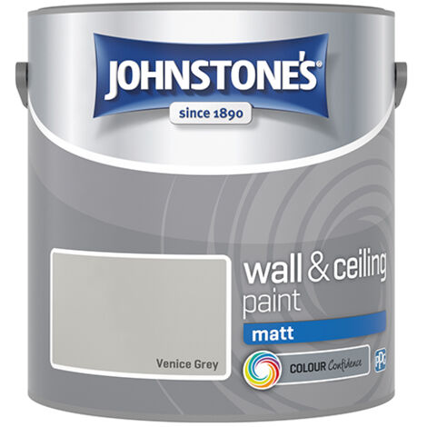 Johnstone's Interior Wall & Ceiling Paint Matt Venice Grey 2.5ltr
