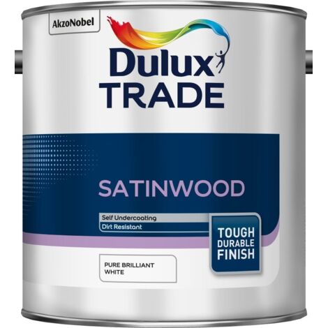 Dulux Trade Satinwood - Pure Brilliant White - 2.5 Litre