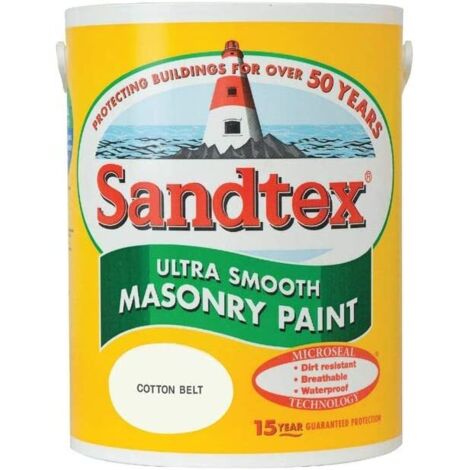 Sandtex 15 Year Microseal Smooth Masonry - Cotton Belt - 5L