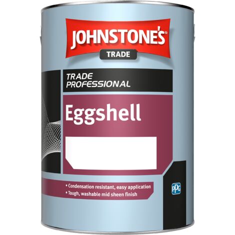 Johnstones Trade Eggshell - Brilliant White - 5 Litre