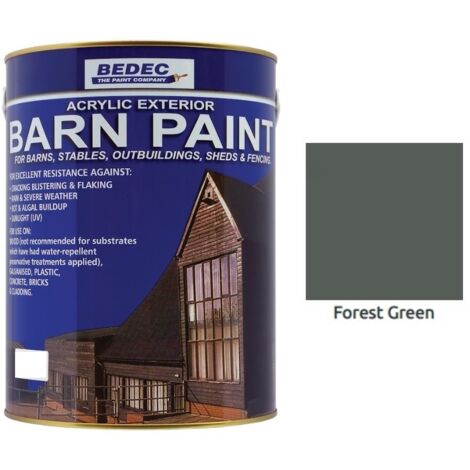 Bedec Barn Paint - Semi-Gloss - Forest Green - 2.5L