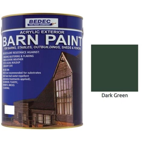 Bedec Barn Paint - Semi-Gloss - Dark Green - 2.5L