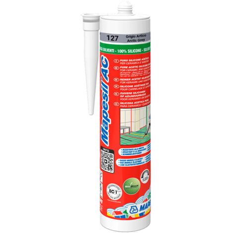 Mapei Mapesil AC 127 Artic Grey 310ml Solvent Free Silicone Sealant