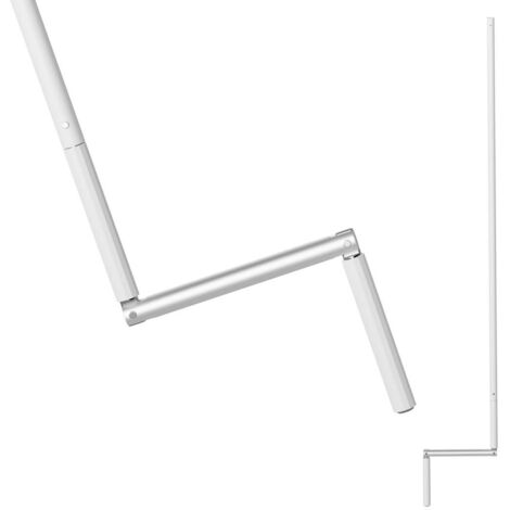 BAUHELD Rolladen Kurbelstange mit Sicherungsclip - Weiß 120cm