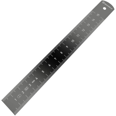 BAUHELD Alulineal 150 mm Aluminium Genauigkeitsklasse Eg 1