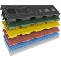 BAUHELD Abstandshalter Unterlegplatten Kunstsstoff Set 100 x 24 mm 1-6 mm 100 Stück