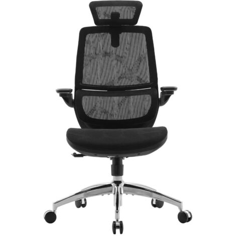SIHOO M59AS Ergonomic Office Chair, Desk Chair with 3D Coordinated Flip-up Armrests, Computer Chair with Dual Back Design and Adaptive Dynamic Lumbar Support(Black)