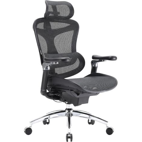 SIHOO Doro C300 Pro Ergonomic Office Chair with Ultra-Soft 6D Armrests, Dynamic Lumbar Support, Seat Depth Adjustment and Adjustable Backrest Desk Chair for Home Office (Black)