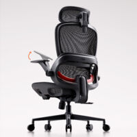 SIHOO B100 LITE Ergonomic Office Chair, Adaptive Dynamic Lumbar Support, 90-135° Tilt Lock, Breathable Mesh, Flip-Up Armrests, 300 lbs Capacity, Black