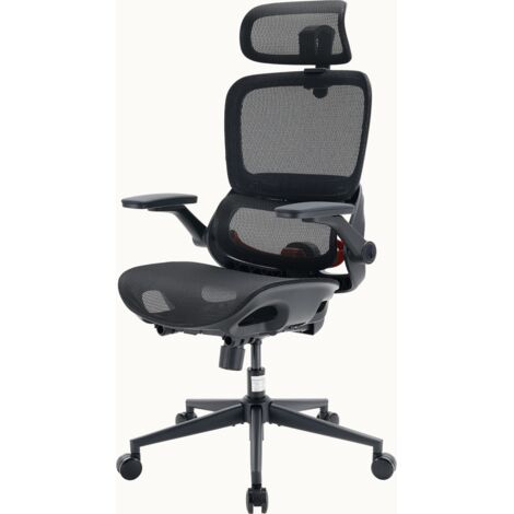 SIHOO B100 Pro Silla de oficina ergonómica de malla, Silla de computadora regulable con soporte lumbar dinámico 4D, Negro