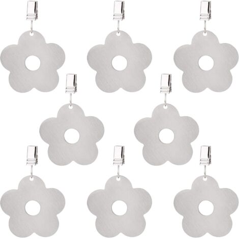 Sollbry Tischdeckenbeschwerer, Edelstahl-Tischdeckenanhänger, 8-teiliger Tischdeckenclip, Outdoor-Tischdeckenhalter für (1/5)