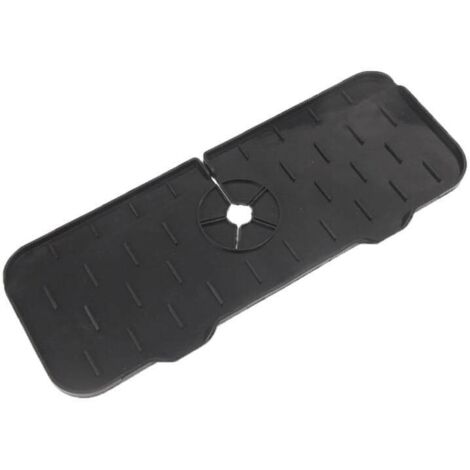 Sollbry 2 Spritzschutzabdeckungen für Küchenspüle, Wasserhahn-Pads, schwarz (1/4)