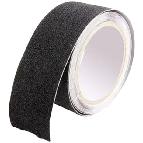 Sollbry Rutschfestes Klebeband für Treppen, innen/außen, schwarz, rutschfest, hochfest, Schleifstreifen für Treppen (2,5 cm × 5 m, 2) (1/3)
