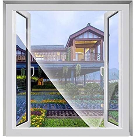 Sollbry Verstellbare Insektenschutznetze, 150 x 200 cm, selbstgemachter Nylon-Insektenschutz-Ersatz, Bildschirm-Ersatz für Fenster, Türen und Terrassen, Premium-Haustierschutz, weiß (1/5)
