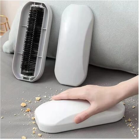 Sollbry Schmutzbürste, weißer manueller Tisch-Krümelpflücker, 20 cm Krümelpflücker, starke Reinigungskraft, geeignet zum Reinigen von Haaren, Schmutz und Papierresten (1/5)