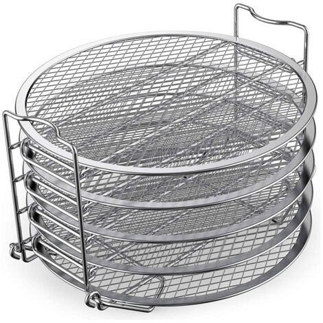 Sollbry Dörrständer für Ninja Foodi-Zubehör, Schnellkochtopf und Heißluftfritteuse 6,5 Quart und 8 Quart – Edelstahl-Kochregal mit fünf stapelbaren Schichten (1/5)