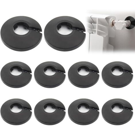 Sollbry 10 Stück einzelne Heizkörperrosetten, Heizkörperrosette, Heizkörperrohrabdeckung, Heizkörperrohrschellen, Wandlochabdeckung, Boden für Wasserheizungsrohr, 16 mm (1/5)