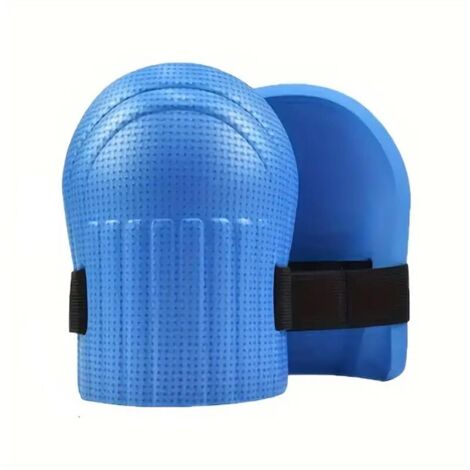 Sollbry Knieschoner für Arbeit, Gartenboden, EVA-Schaumgummi, Knieschutz, bequemer rutschfester Riemen und Schwamm für Arbeit, Radfahren, Yoga, Mechanik (blau), 1 Paar schützend
