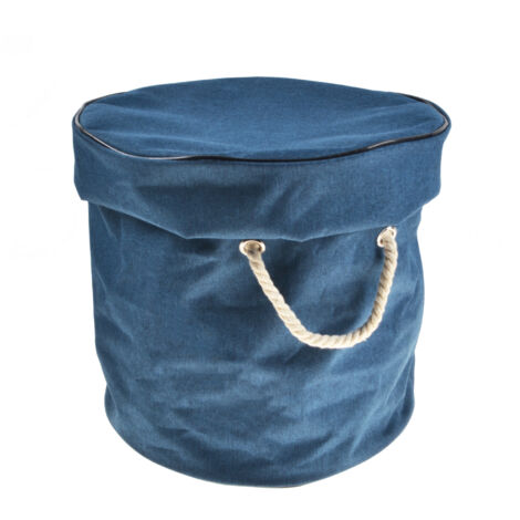 Sollbry Spielzeug-Aufbewahrungskorb und Spielmatte – Lego-Aufbewahrungstasche mit Kordelzugverschluss zum schnellen Reinigen von Bausteinen und kleinen Spielzeugen – Marineblau