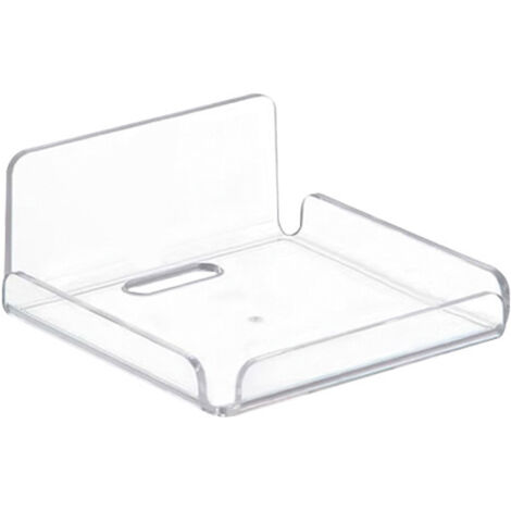 Sollbry Kleine Wandregale, schwebende Regale, Mini-Hängeregale, selbstklebende Acryl-Regale ohne Bohren für Badezimmer, Wohnzimmer, Schlafzimmer, Küche, Büro (quadratisch) (1/5)