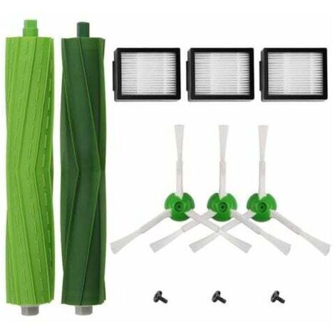 Sollbry Nachschubzubehör-Set für iRobot Roomba i7 i7+/i7 Plus E5 E6 E7 Roboterstaubsauger, 2 hocheffiziente Filter + 3 Kantenkehrbürsten + 1 Bürstenersatz (1/5)