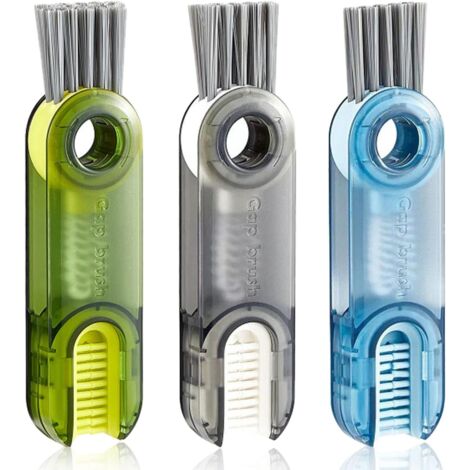 Sollbry 3-in-1-Multifunktionsbürste, Spaltreinigungsbürste, Reinigungsbürste für Milchflaschen, Reinigungsbürste für Wasserflaschen, Reinigungswerkzeuge für die Küche zu Hause (1/5)