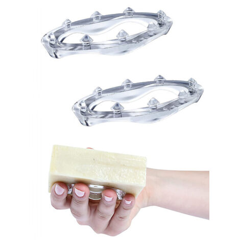Sollbry SoapStandle Bar-Seifengriff, 2er-Pack, hergestellt in den USA, trocknet Geschirr/Ständer in Bad/Küche nicht aus, Anti-Drop-Griff für Bad und Dusche, Verwendung mit Shampoo Bar-Seifenspülung, t (1/5)