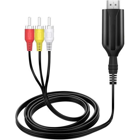 Sollbry HDMI-zu-Konverter, HDMI-zu-AV-CVBS-Adapter unterstützt 4K 30 Hz, unterstützt PAL NTSC für ältere Fernseher, Projektoren, TV-Boxen, DVDs (1/5)