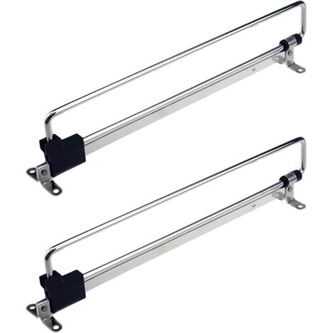 Sollbry 2er-Pack verstellbare, erweiterbare Kleiderbügel für verschiebbare Dienerstange für Schrank, Kleiderschrank, Aufbewahrungsorganisator, Schrauben im Lieferumfang enthalten (35,6 cm) (1/4)