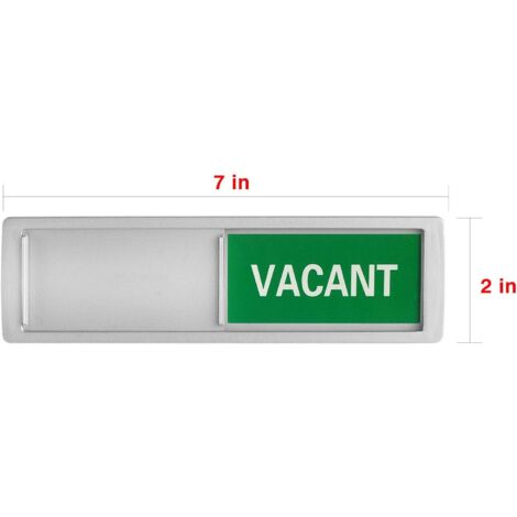 „Belegt / Frei“ Türschild Mit Schieber – 17,8 X 5,1 Cm, Selbstklebend Oder Magnetisch | Für Toilette, Büro, Hotelzimmer